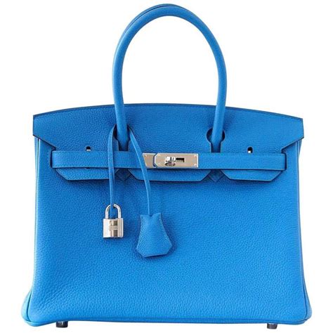 Hermès Birkin 30 Blue Zanzibar Togo with Palladium Hardware